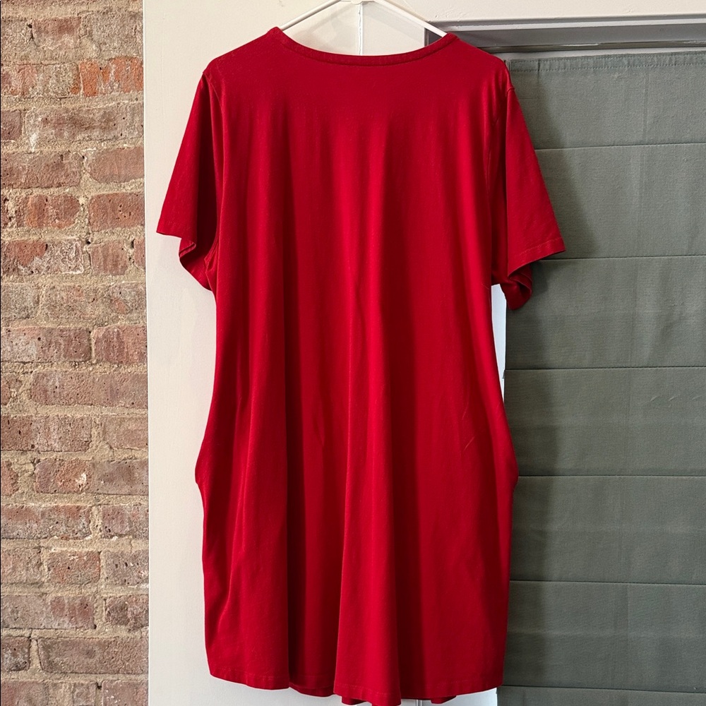 Universal Standard Red Short Sleeve Tunic Dress - Picture 4 of 4